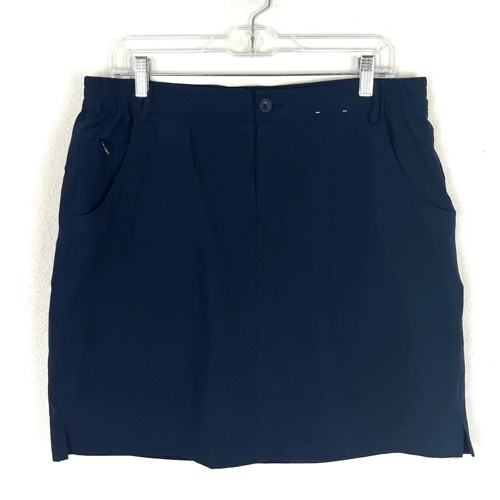 Tilley Sport Skort L Navy Blue Active Outdoor Travel Golf Hiking Casual - Picture 2 of 9
